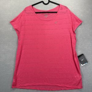 NWT Nike DriFit Women’s XL Lightweight Running Athletic Scoop‎ Neck Pink Top NEW